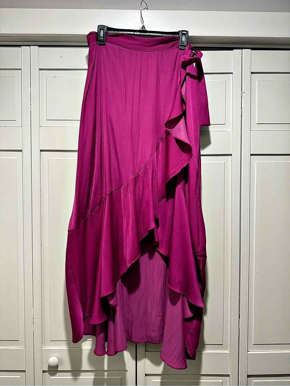 Ruffle Maxi Skirt in Pink Like New